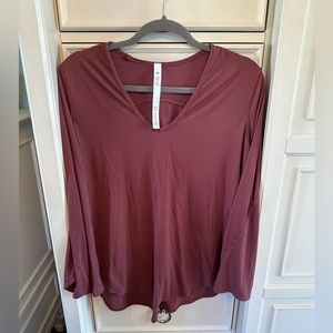 Lululemon long sleeve oversized shirt in brown/copper size 4